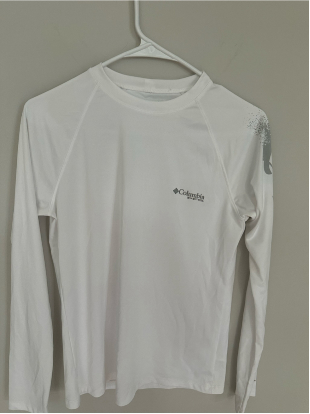 Columbia PFG Long Sleeve Performance Tee White Size S